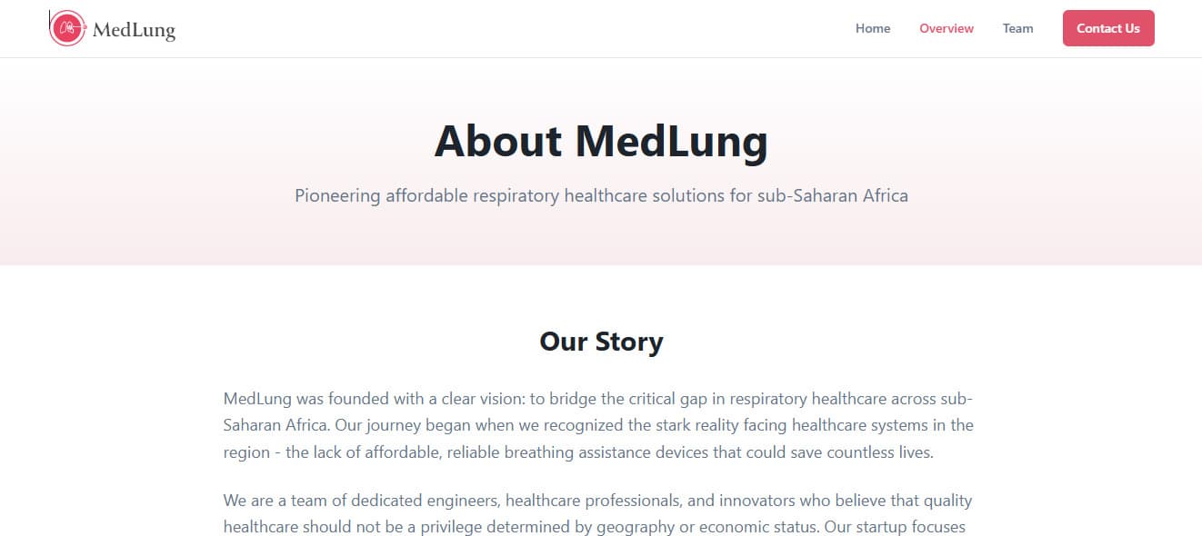 MedLung Website Development project gallery image 2